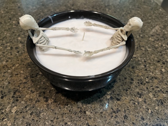 Easy Dollar Store Skeleton Candle Craft